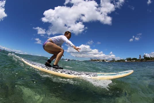 girl surfing